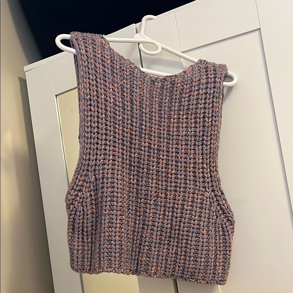 Chunky Knit Sleeveless Top - Multicolor